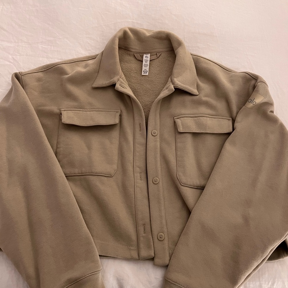 ALO Yoga Beige Collared Jacket